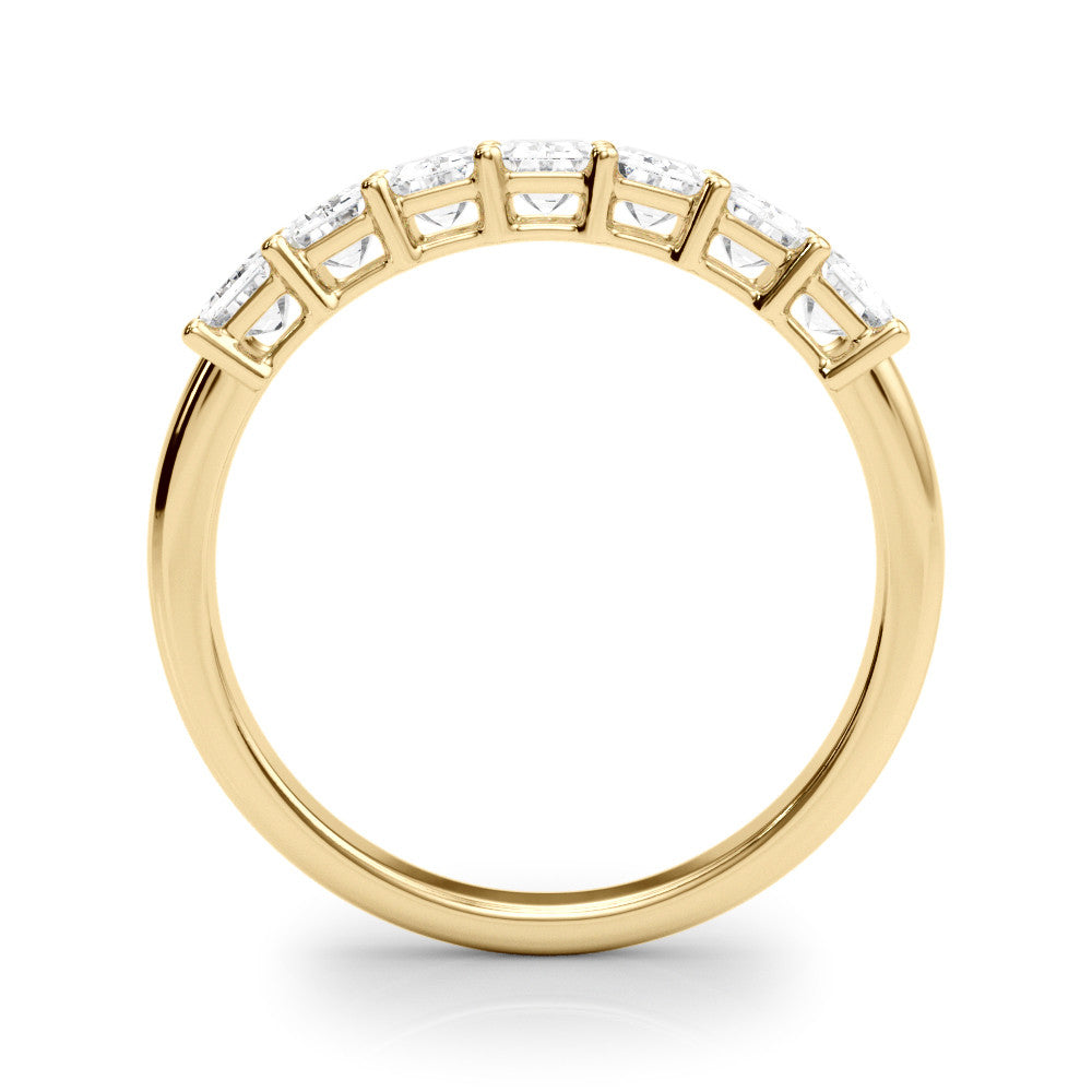 Seven Stone 2.0 ct. Emerald Cut Diamond Wedding Ring-VIRABYANI